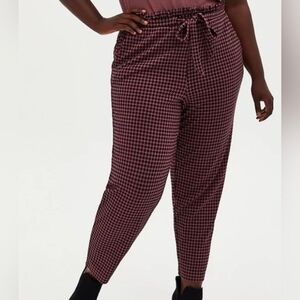 Torrid Brown and Black Houndstooth Pull On Pants 1X (6151)